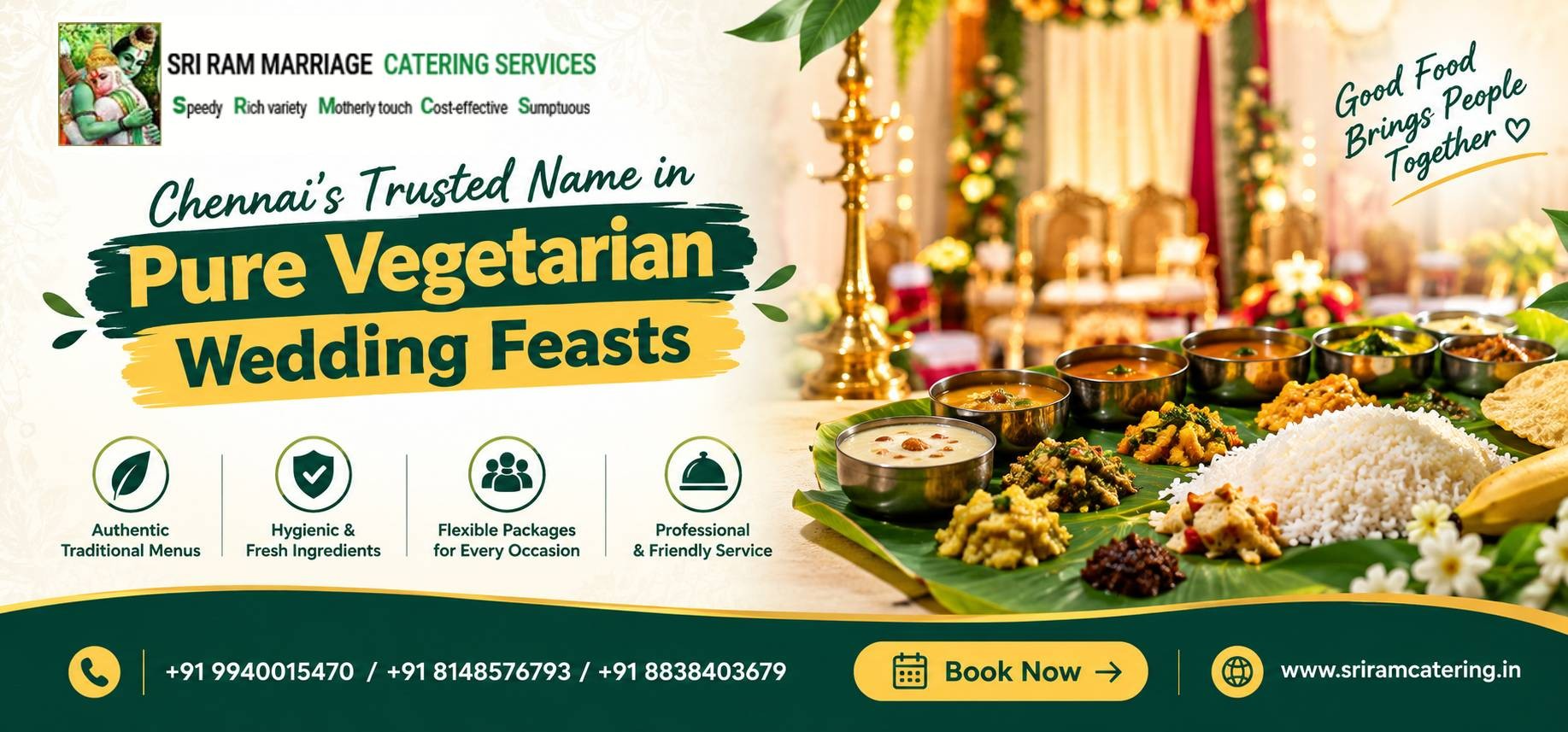 Chennai's Trusted Name in Pure Vegetarian Wedding Feasts